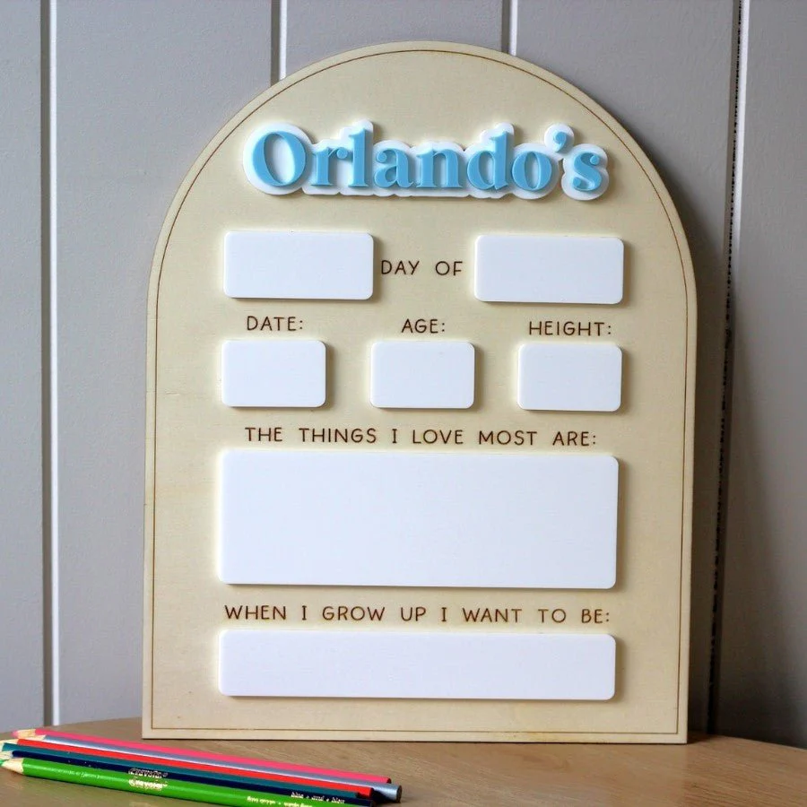 3D Acrylic Milestone Memory Board