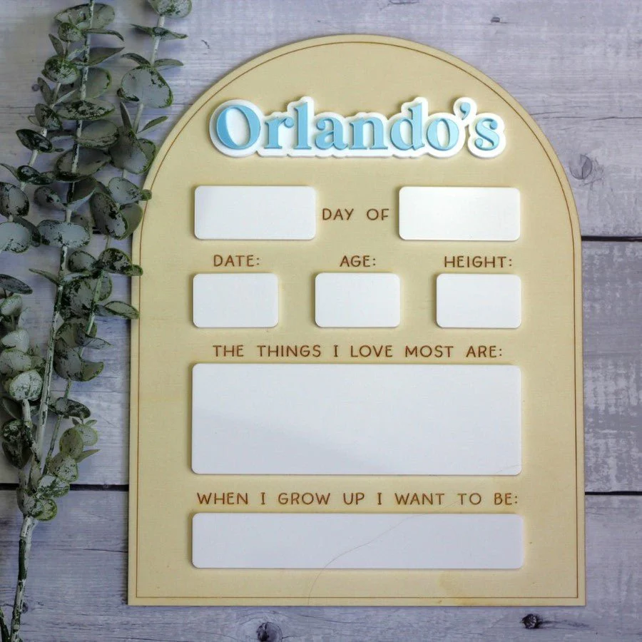 3D Acrylic Milestone Memory Board - Image 2