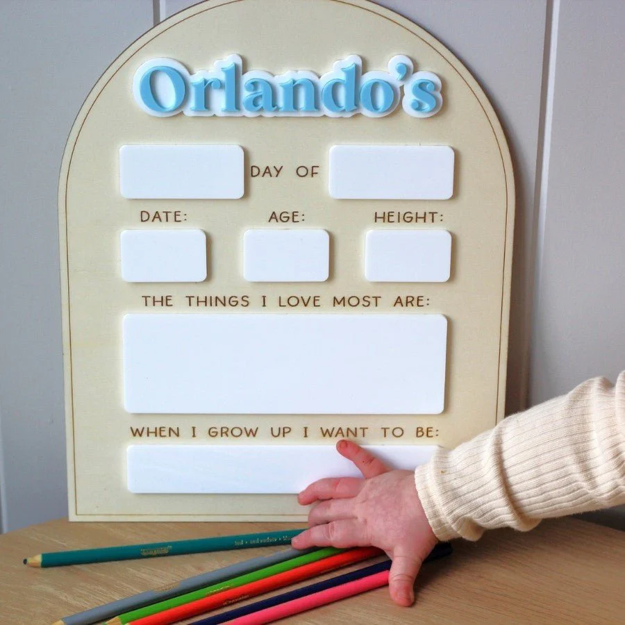 3D Acrylic Milestone Memory Board - Image 3