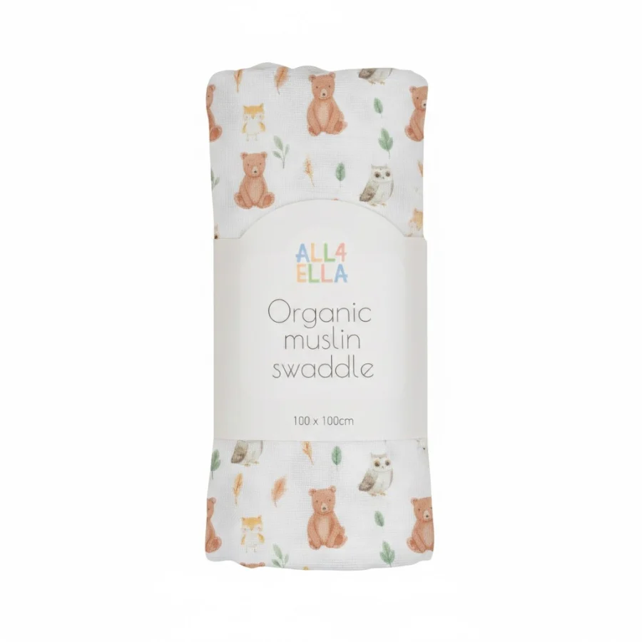 All4Ella Forest Friends Muslin Wrap