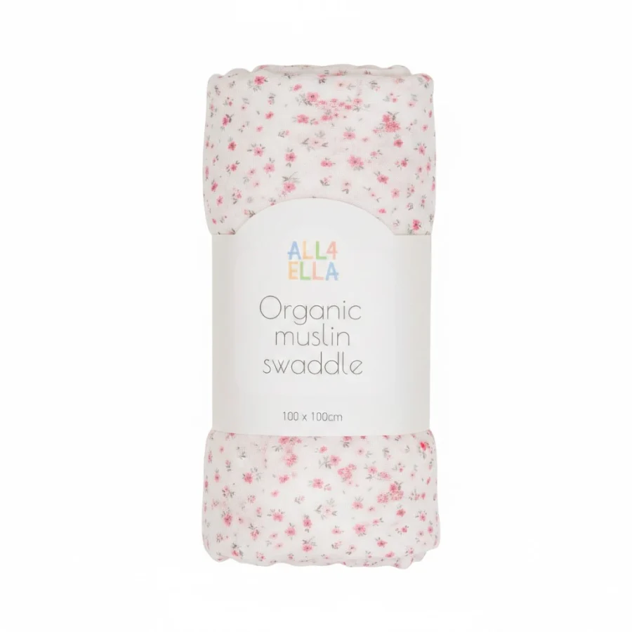 All4Ella Pink Petals Muslin Wrap