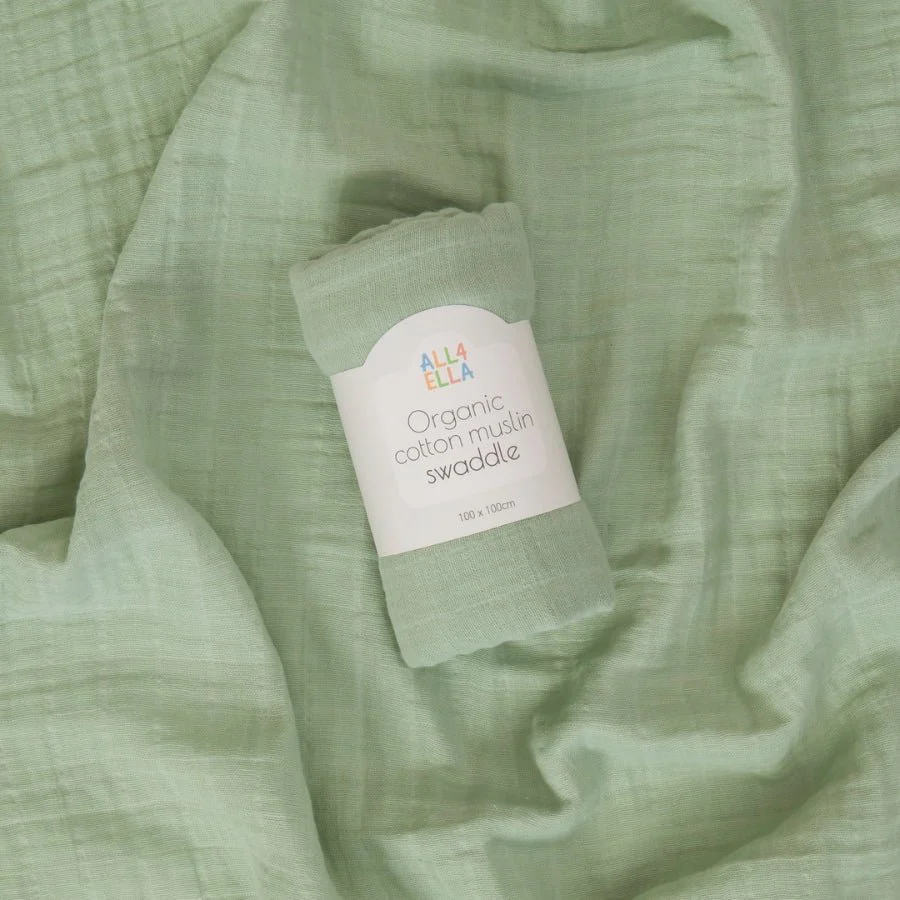 All4Ella Sage Muslin Wrap - Image 2