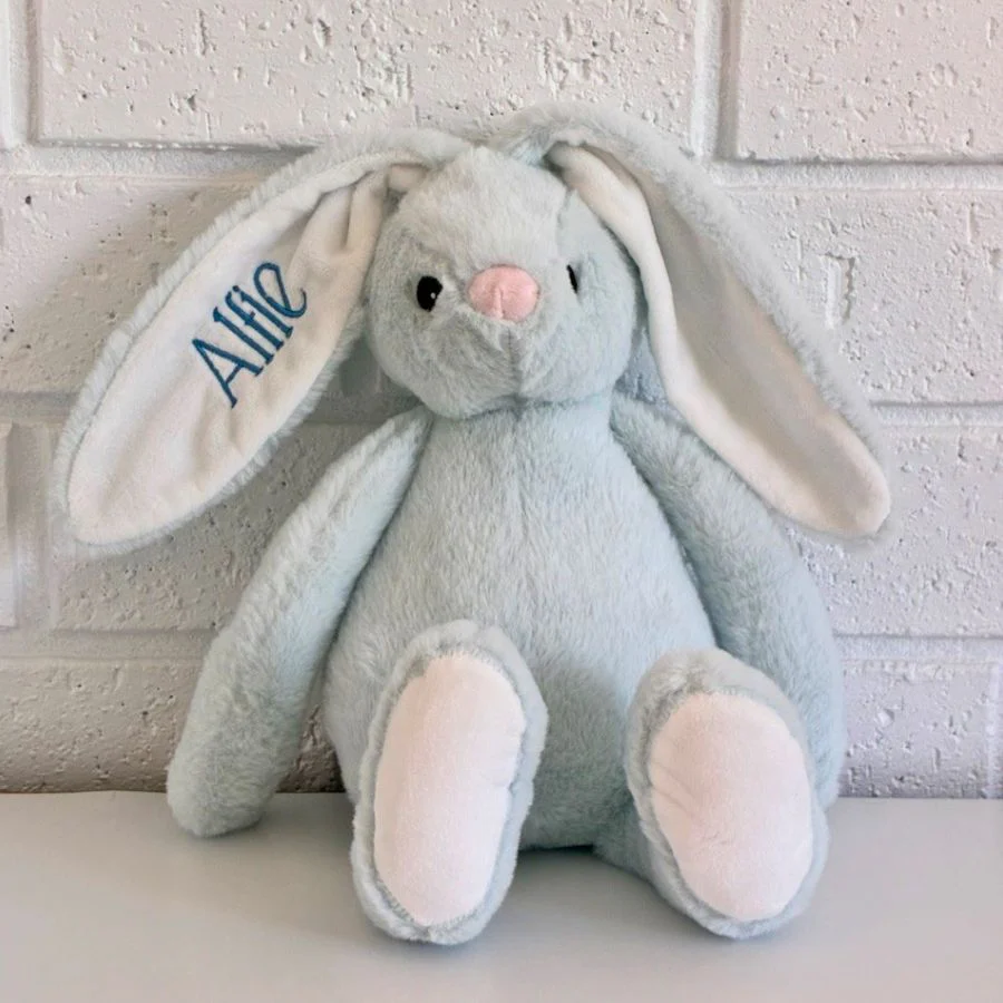 Blanket & Cuddles Bunny Gift Box - Dusty Blue - Image 2