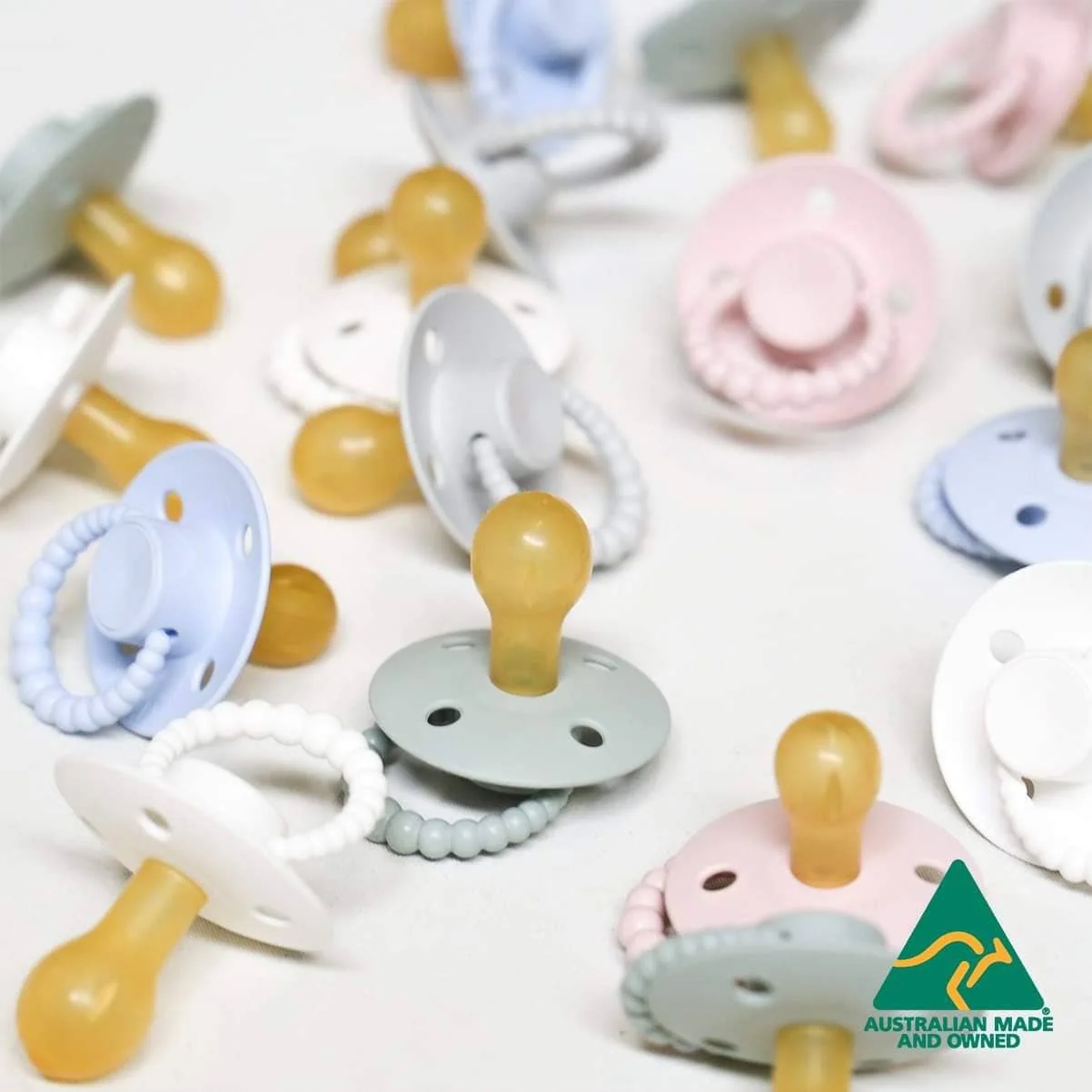 CMC 'Bubble' Dummies Sage + Light Grey: Size 1 - Image 3