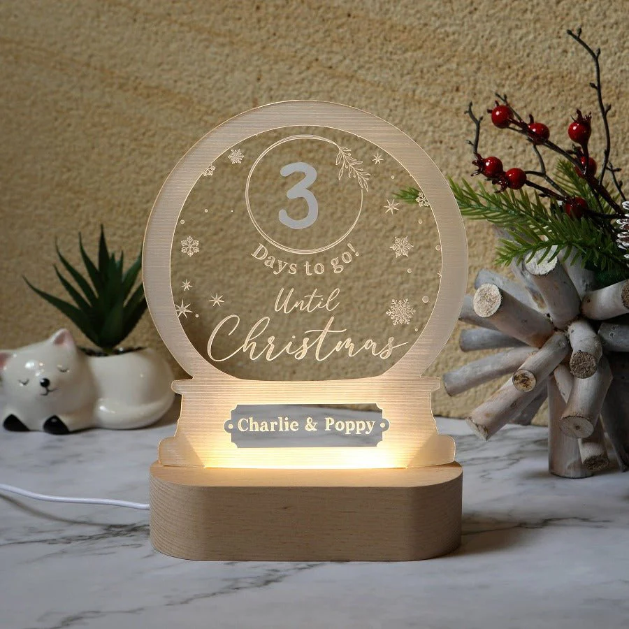 Countdown to Christmas Night Light - Snow Globe