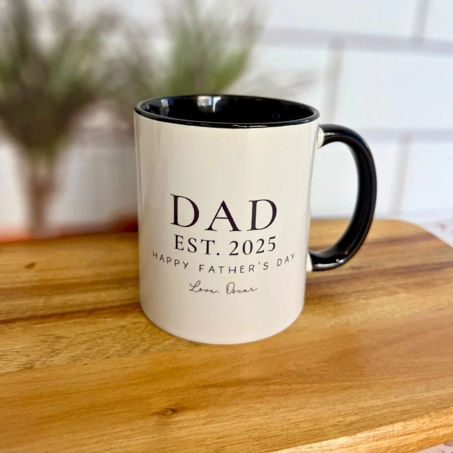 Personalised DAD Est. Year Ceramic Mug 11oz