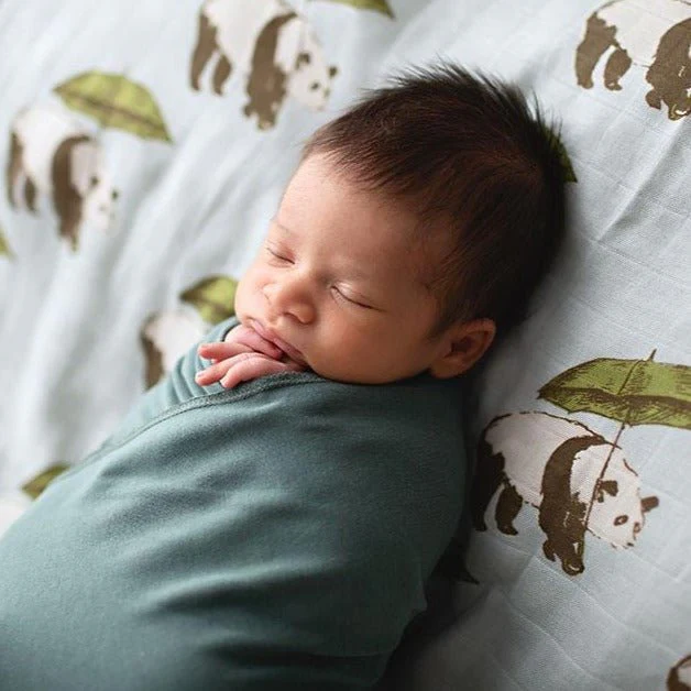 Evie Stretch Jersey Swaddle Sage - Image 3