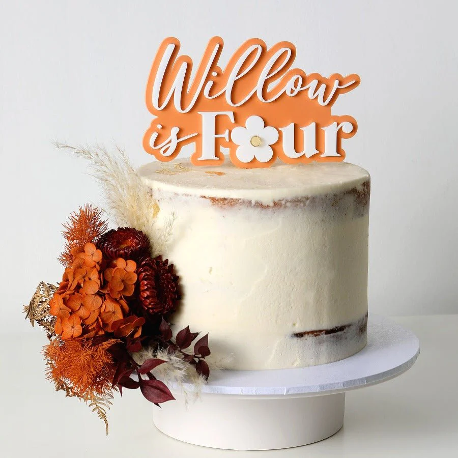 Flower Birthday Cake Topper