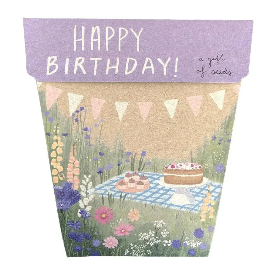 Happy Birthday Picnic Gift of Seeds Packet by Sow n' Sow