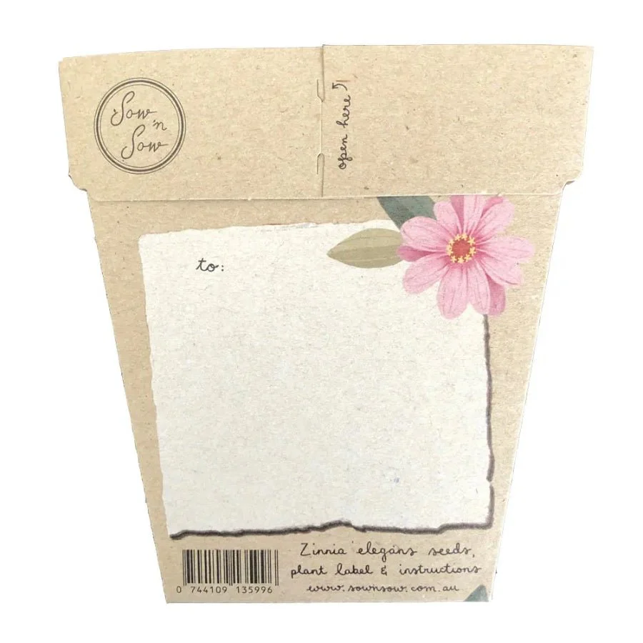 Happy Birthday Zinnia Gift of Seeds Packet by Sow n' Sow - Image 2
