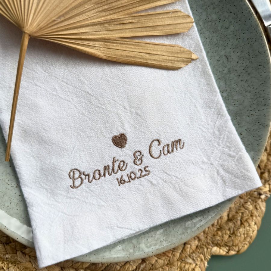Heirloom Love Script Napkin Set – Set of 4 - Image 3