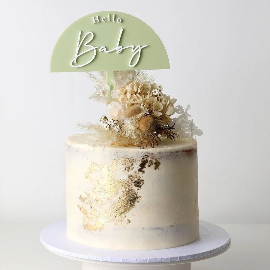 Hello Baby Acrylic Cake Topper