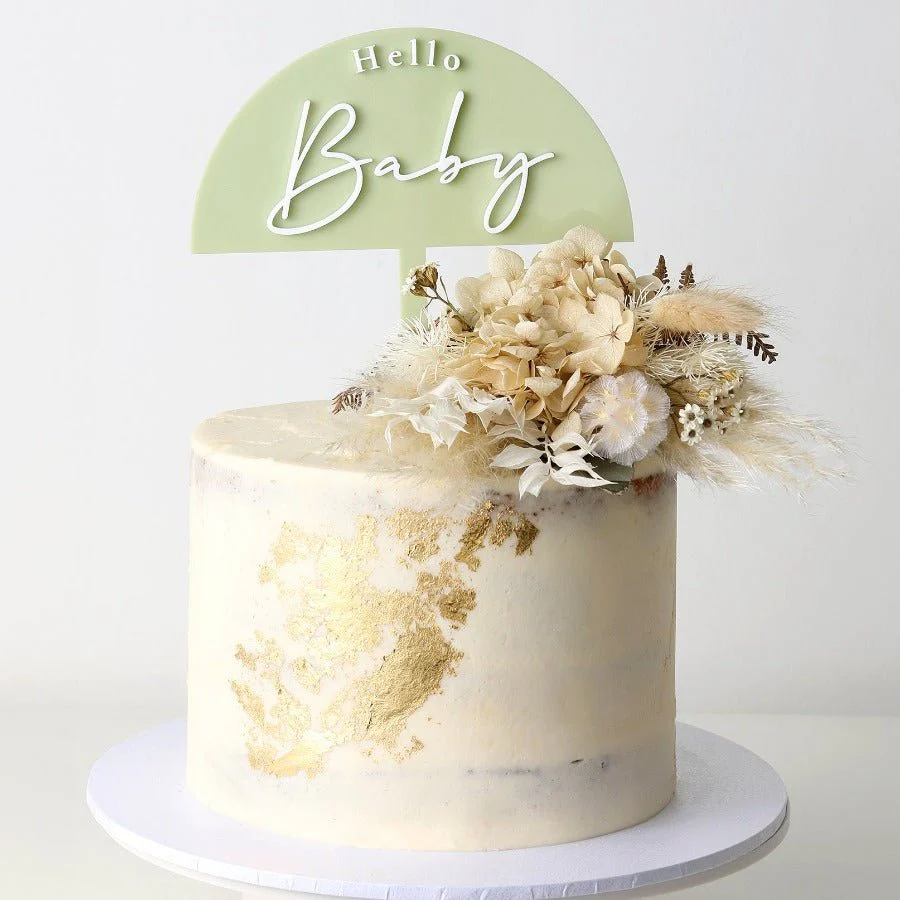 Hello Baby Acrylic Cake Topper - Image 3