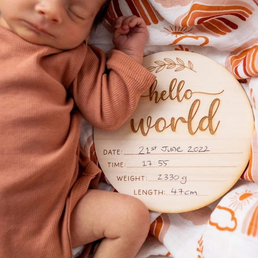 Hello World Birth Details Announcement Disc - Image 3