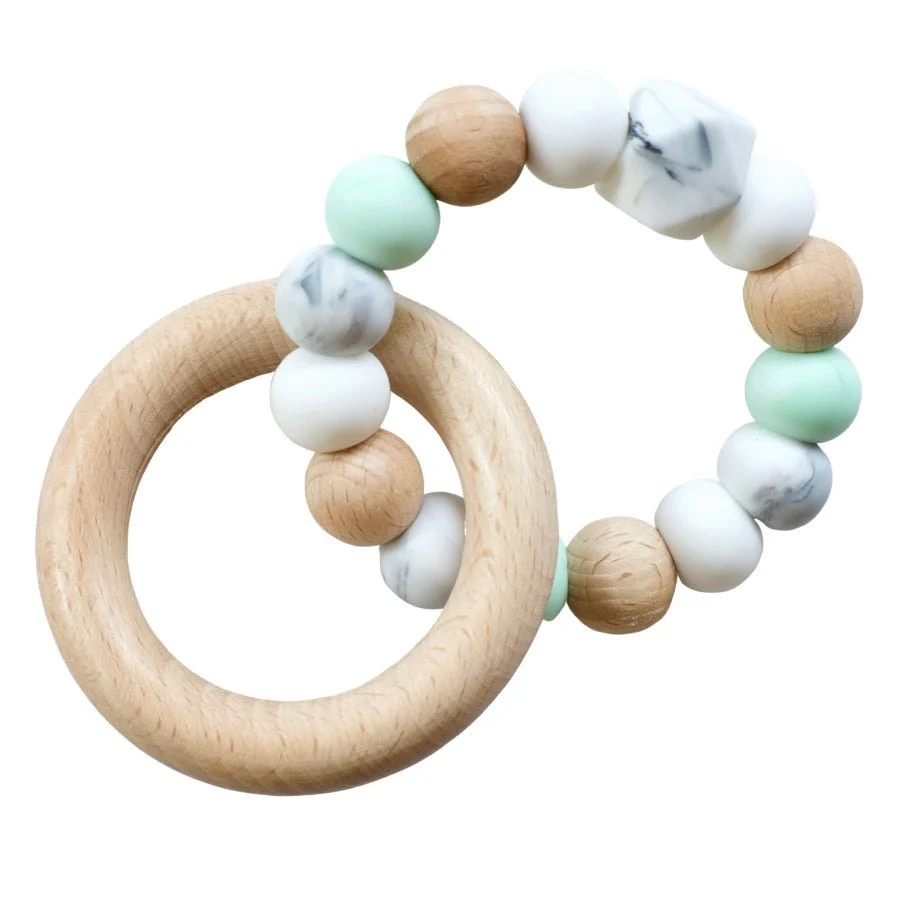 Hex Teething Ring Mint