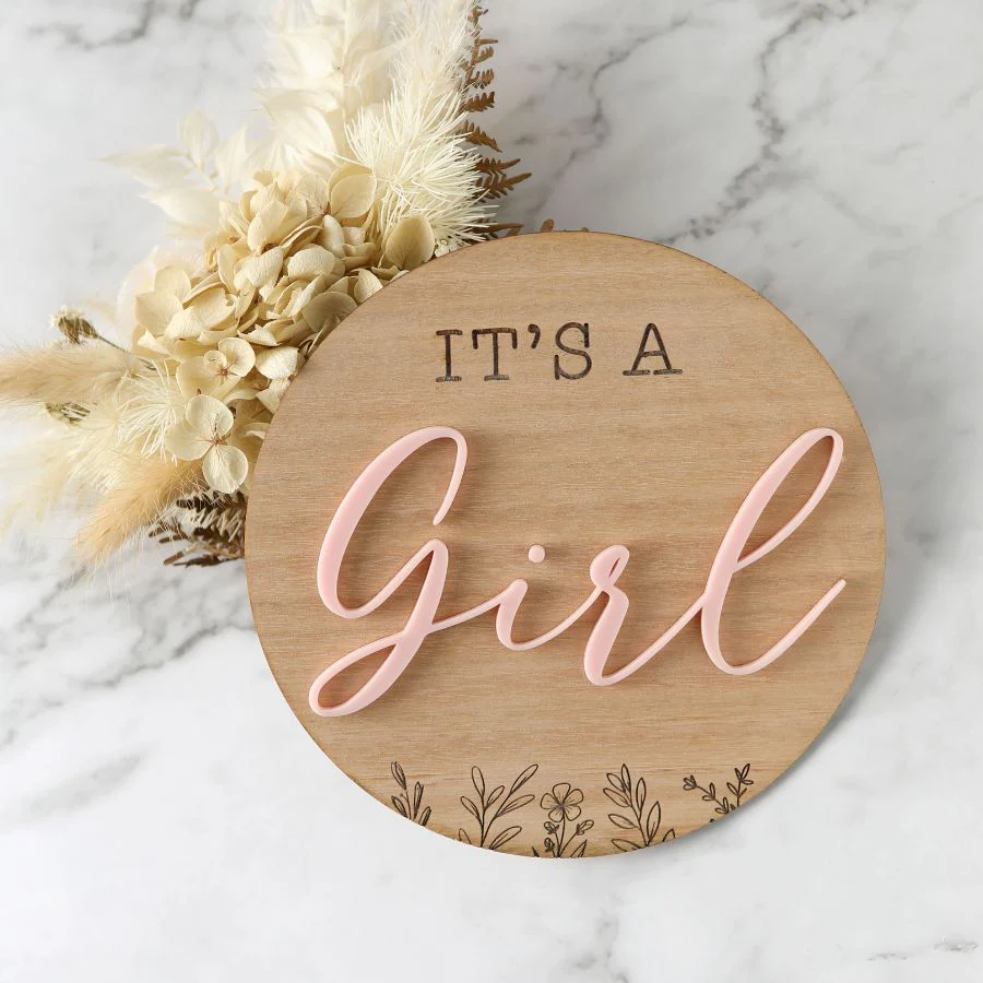 It's a Girl/It's a Boy Birth Announcement Disc