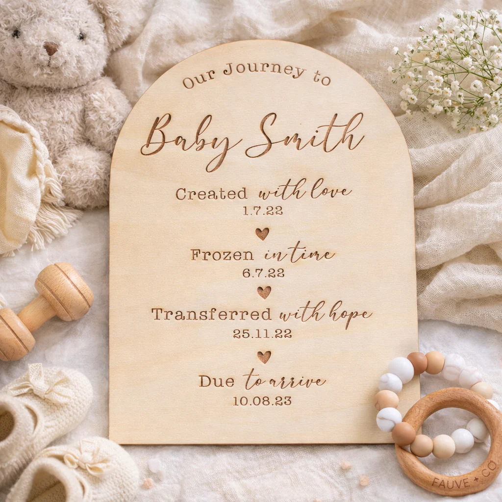 IVF Pregnancy Annoucement Plaque - Arch