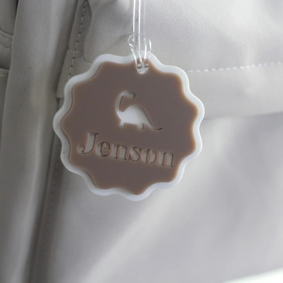 Personalised Acrylic Bag Tag - Scalloped - Image 4