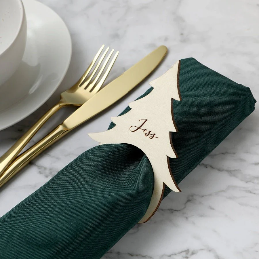 Personalised Christmas Tree Napkin Holder - Image 2