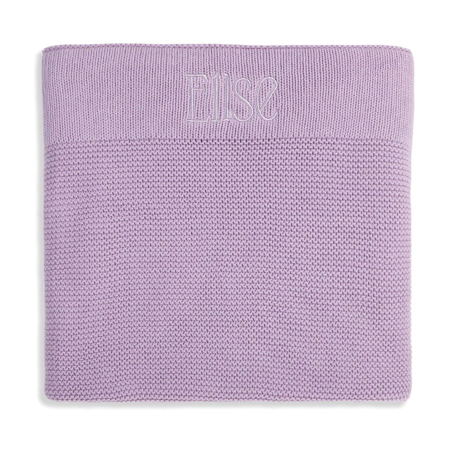 Personalised Cotton Knit Baby Blanket Lilac - Image 2
