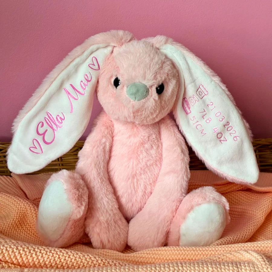 Personalised Cuddles Bunny - Birth Details