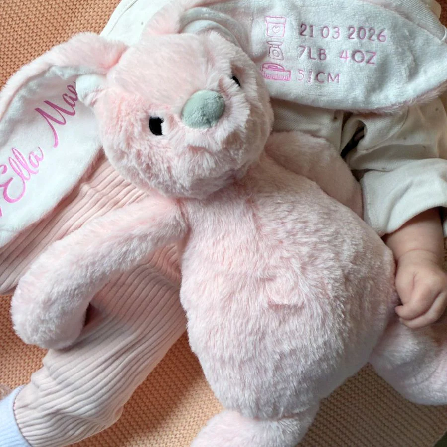 Personalised Cuddles Bunny - Birth Details - Image 5