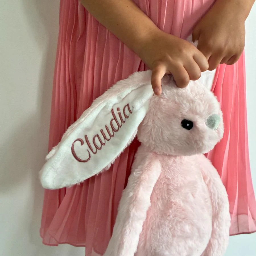 Personalised Cuddles Bunny - Blush Pink - Image 3