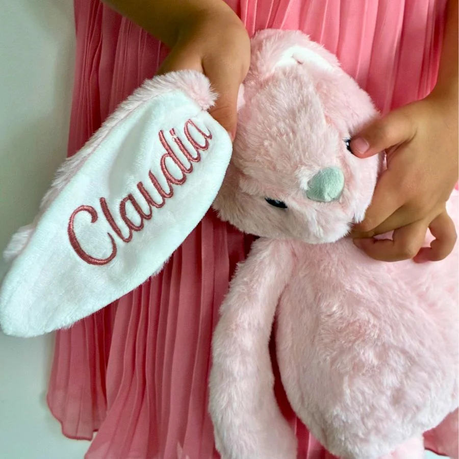 Personalised Cuddles Bunny - Blush Pink - Image 4