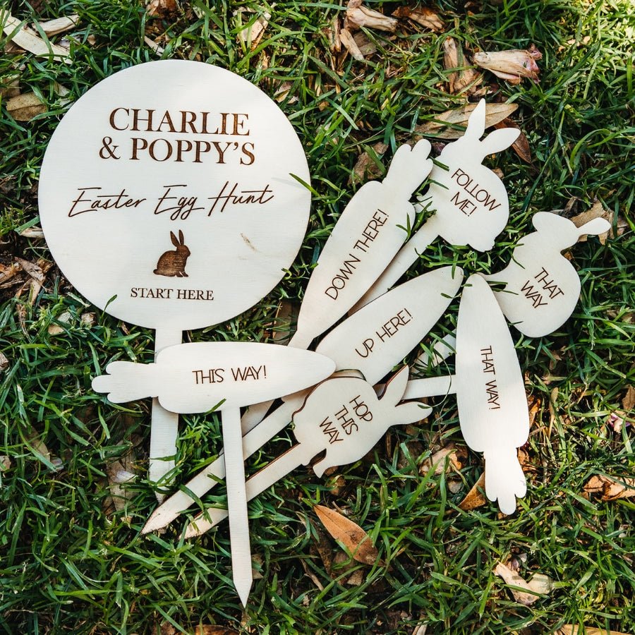 Personalised Easter Egg Hunt Signs - Bunny 1 - Image 4