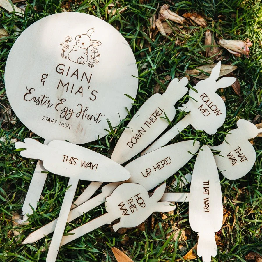 Personalised Easter Egg Hunt Signs - Bunny 2 - Image 3