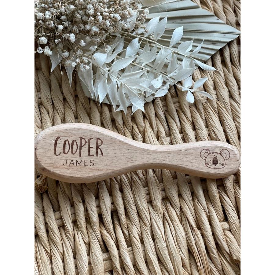 Personalised Goat Hair Baby Brush - Koala - Image 2