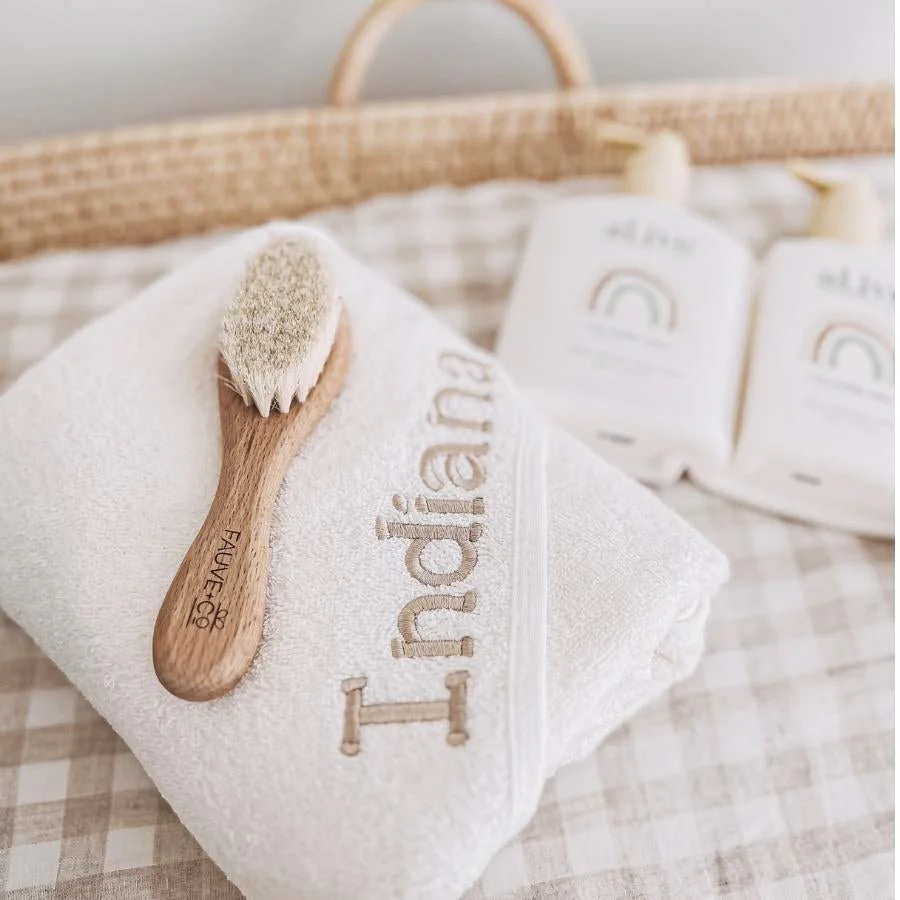 Personalised Hooded Baby Towel - White - Image 4