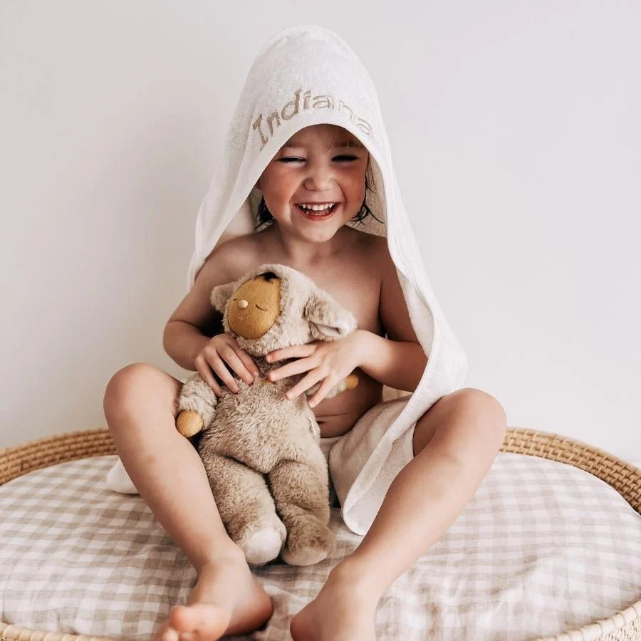 Personalised Hooded Baby Towel - White - Image 5