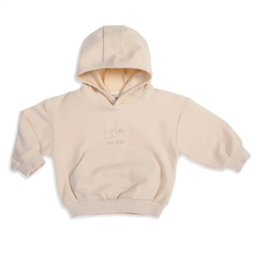 Personalised Organic Hoodie Ivory - Image 5