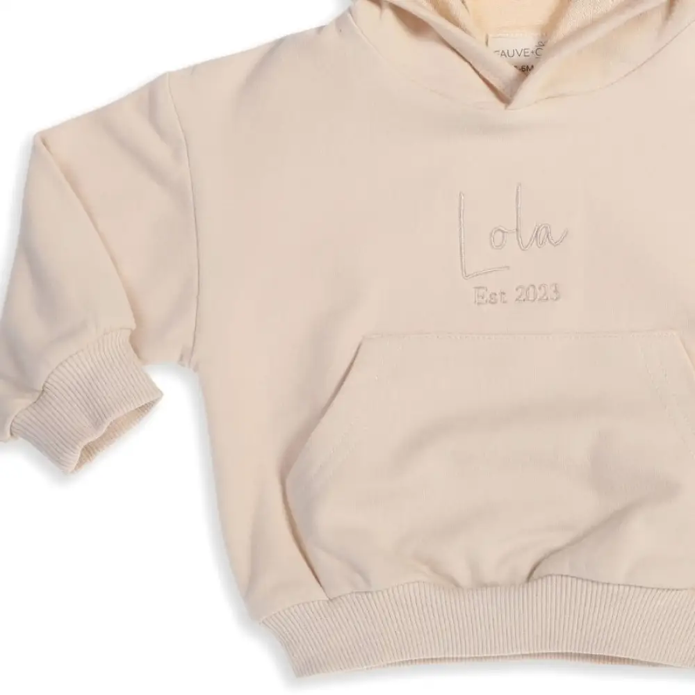 Personalised Organic Hoodie Ivory - Image 6