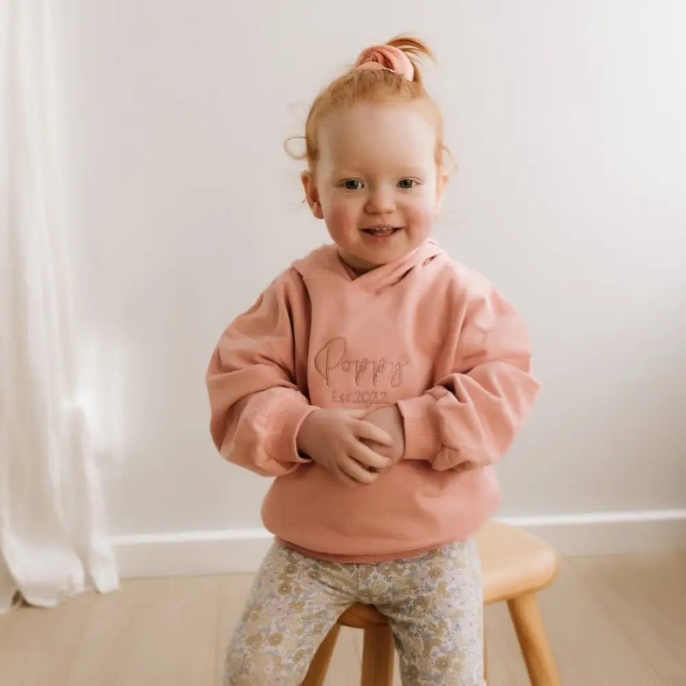 Personalised Organic Hoodie Salmon - Image 3