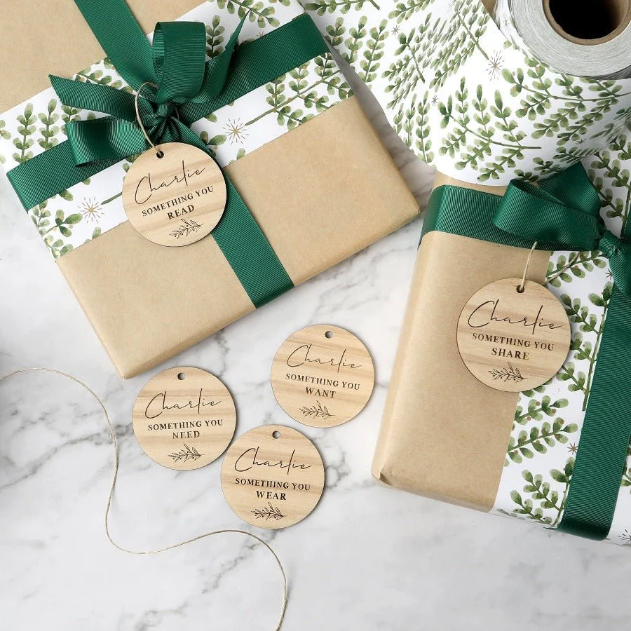 Personalised "Something To" Christmas Gift Tags - Leaf - Image 2