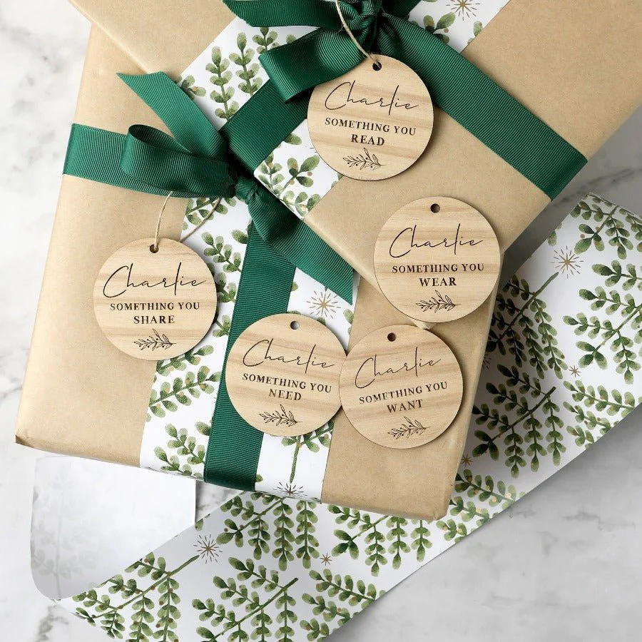 Personalised "Something To" Christmas Gift Tags - Leaf - Image 3