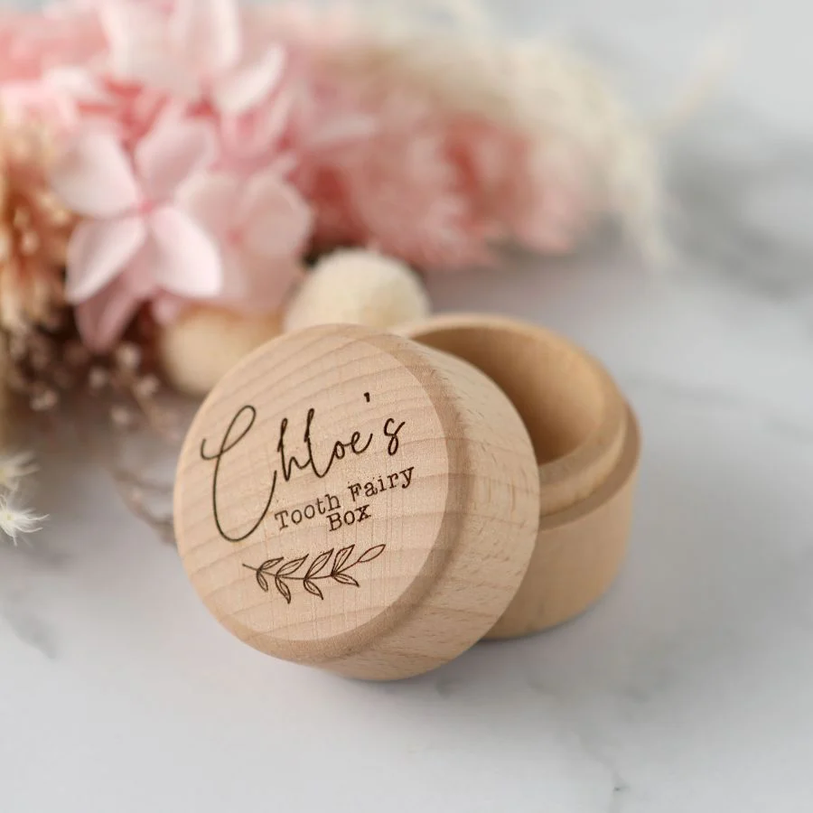 Personalised Tooth Fairy Box - Leaf - Image 3