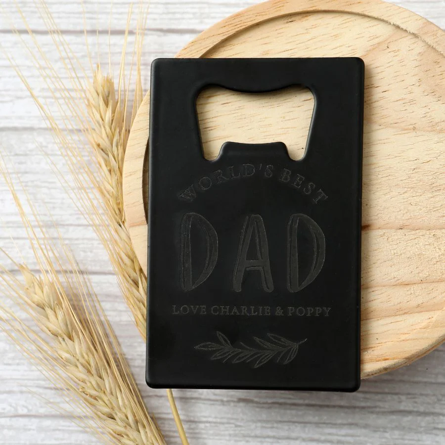 Personalised World's Best Dad Rectangular Bottle Opener