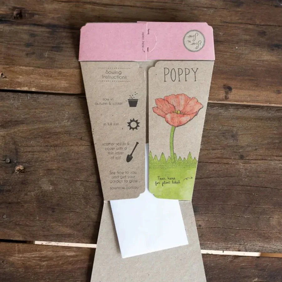 Poppy Gift of Seeds Packet by Sow n' Sow - Image 3