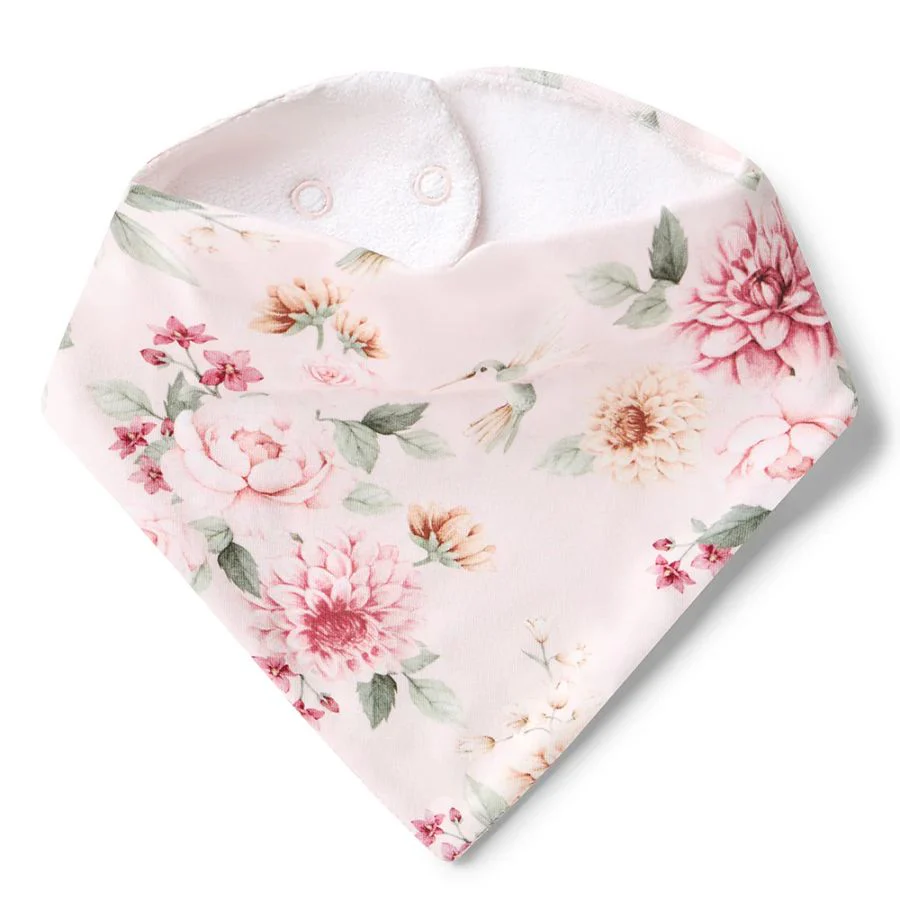 Snuggle Hunny Birds & Bloom Organic Dribble Bib - Image 2
