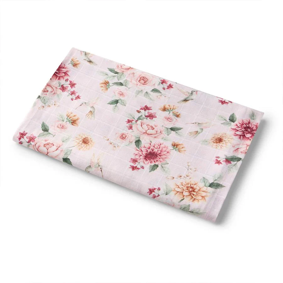 Snuggle Hunny Birds & Blooms Organic Muslin Wrap - Image 2
