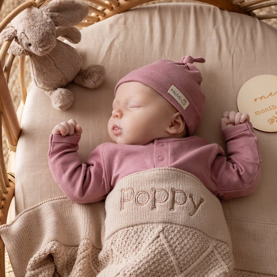 Wanderer Organic Long Sleeve Romper Rosy Mauve - Image 6